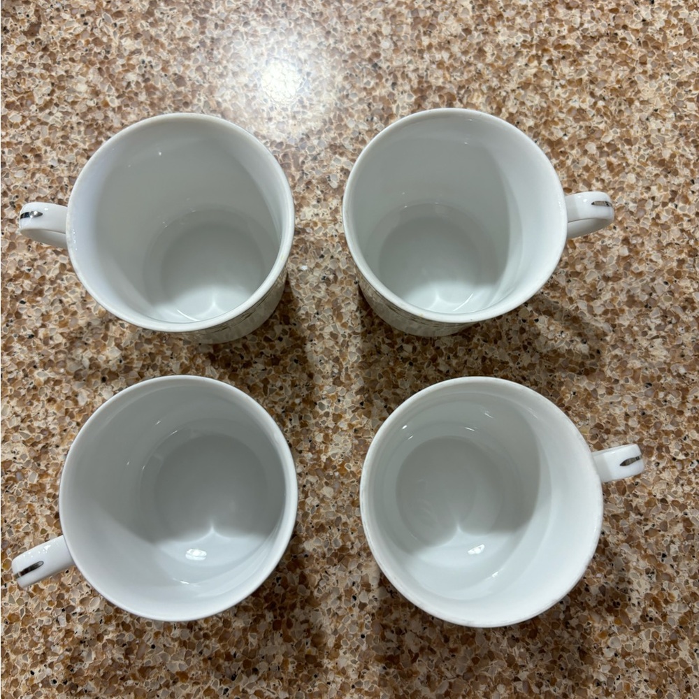 4 pc coffee cup set Sheffield fine china Japan elegance 502